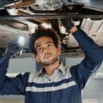 Technician working on a Volvo Service Plan