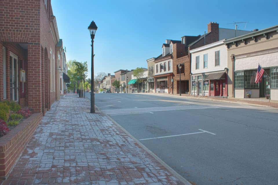 Old Town Warrenton, Warrenton Virginia in Fauquier County.