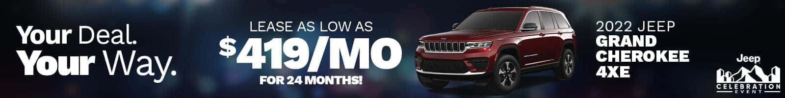 2022 Jeep Grand Cherokee 4xe Lease offer near Lebanon, IN